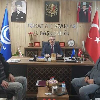 AK OCAKLARIN TOKAT ŞUBE BAŞKANINA HAYIRLI OLSUN ZİYARETİ