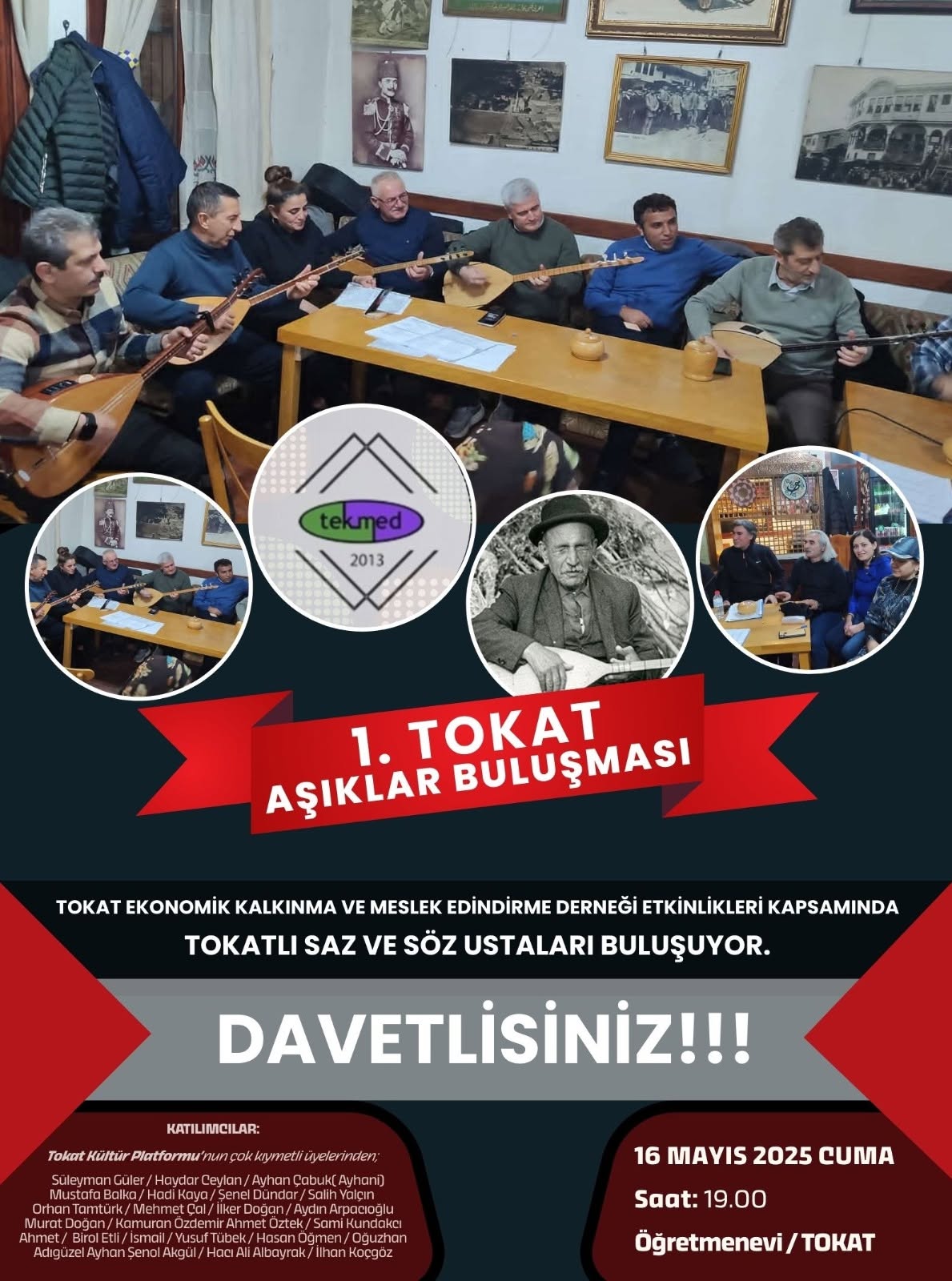 1. Tokat Aşıklar Buluşması ve Türkü Gecesi